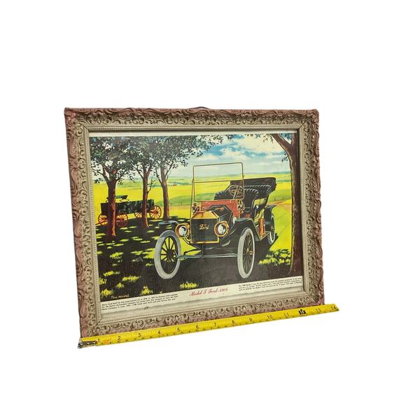 Antique Frame With Print Model T Paul Maxwell - Picture 9 of 11